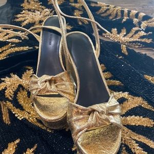 Rebecca Minkoff gold shoes